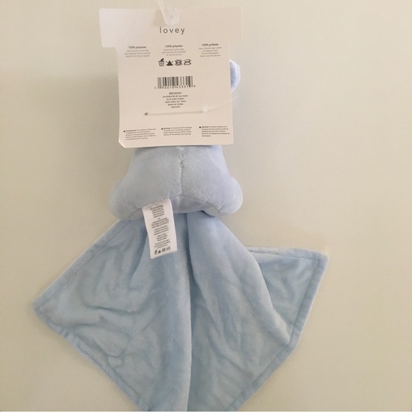 NEW Lovey Security Blanket Soft Baby Toy Little Blue Bear Gift 6M+ | Rene Rofe - Picture 4 of 11